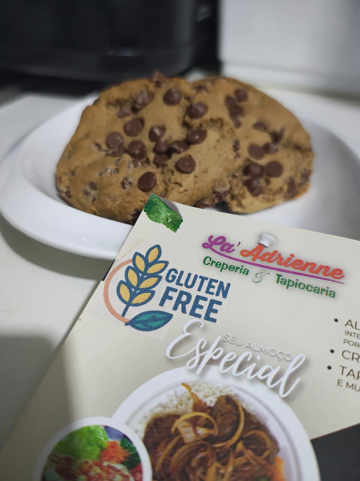 Cookie de chocolate sem glúten